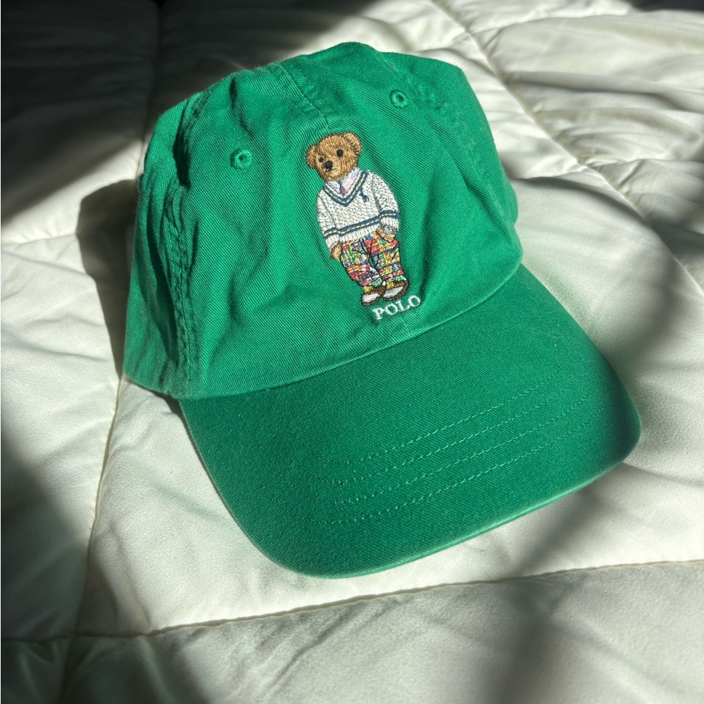 Polo by Ralph Lauren Green Hat with Bear Embroidery